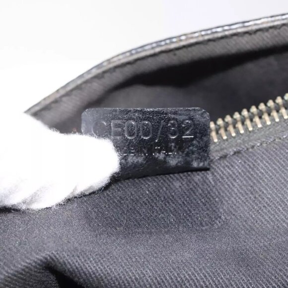 CELINE Macadam Canvas Tote Bag PVC Leather Black Auth BD844 - Picture 11 of 16